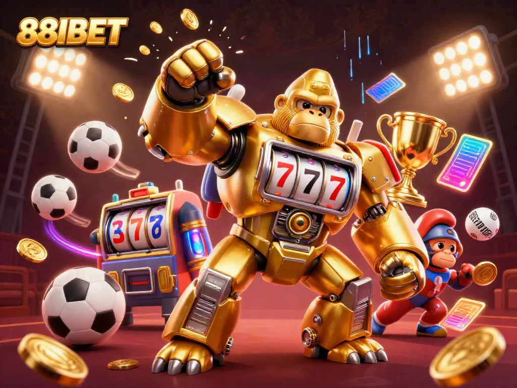 Experience thrilling gameplay with 88IBET's dynamic casino environment showcasing sports and gaming elements.
